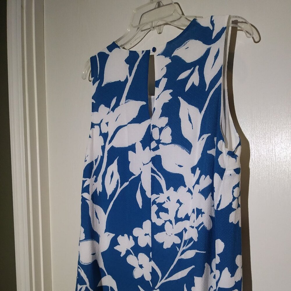 AVA and VIV Royal Blue Flowered Blouse | Blue and White Floral Shirt | Size X - Picture 6 of 12